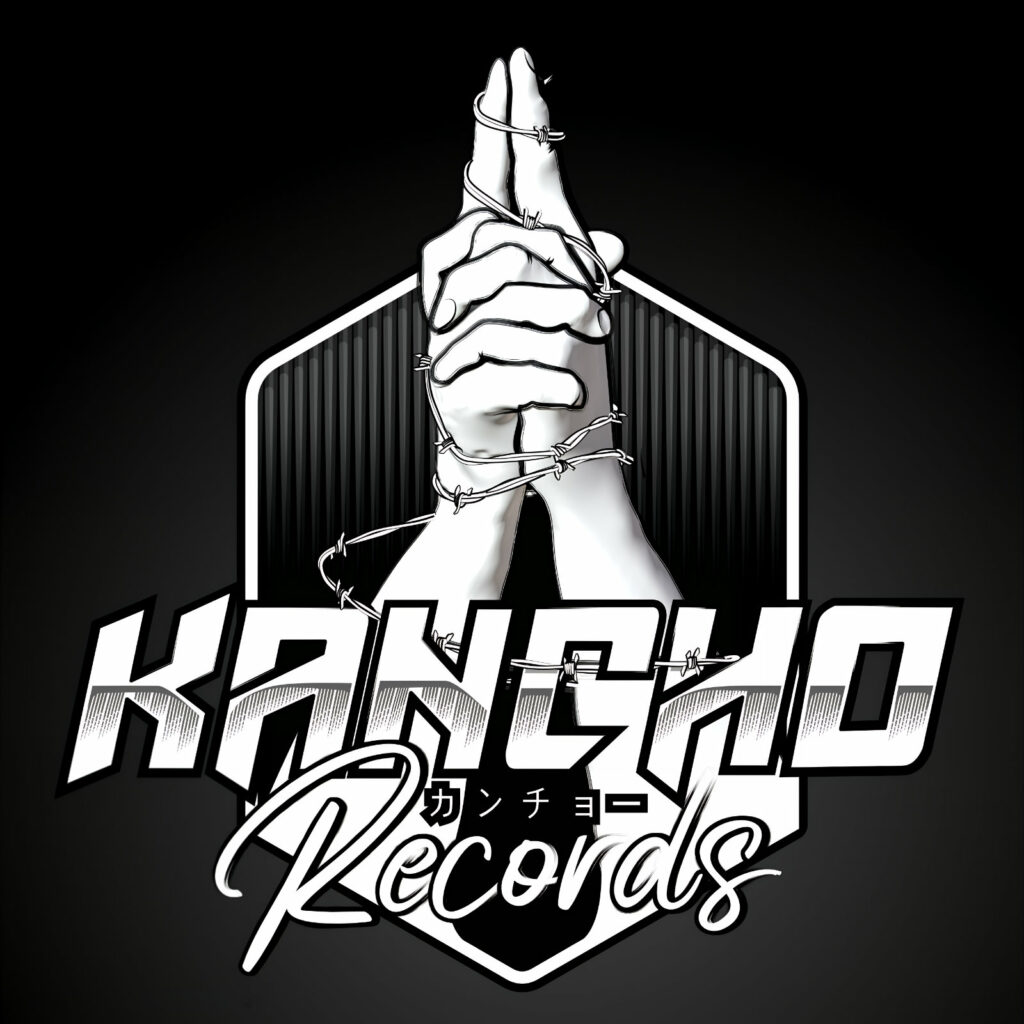 A black and white logo with a stylized illustration of a pair of hands holding barbed wire